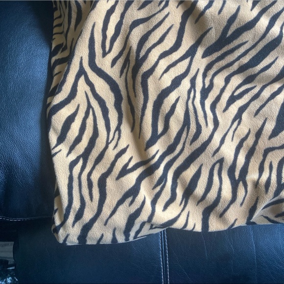 Large Tan & Black Animal Print Soft & Fluffy Floor Pillow - Picture 8 of 11